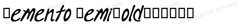 Memento SemiBold字体转换
